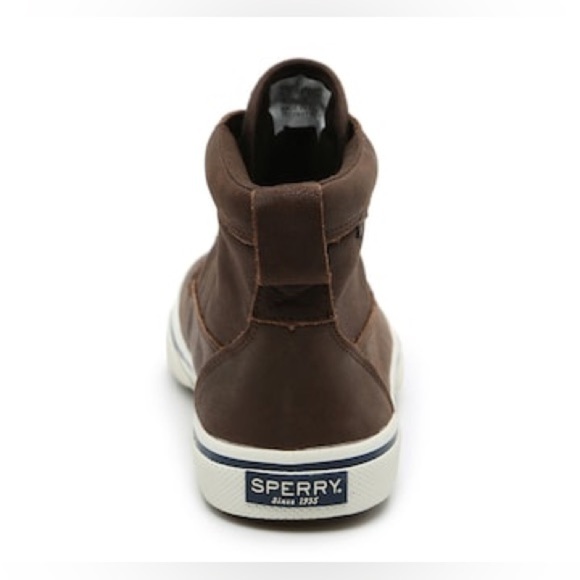 Sperry Halyard High-Top Sneaker in Dark Brown NWOT - Picture 3 of 15